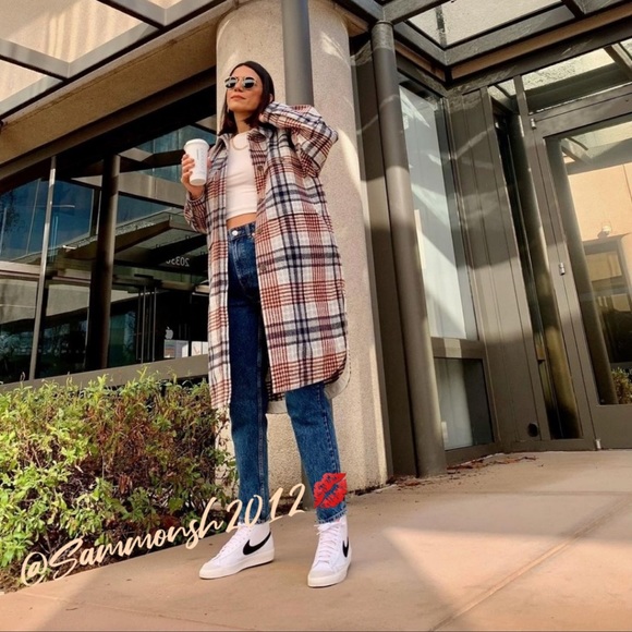 🌟BLOGGERS FAV🌟 ZARA LONG PLAID OVERSHIRT - Picture 14 of 16